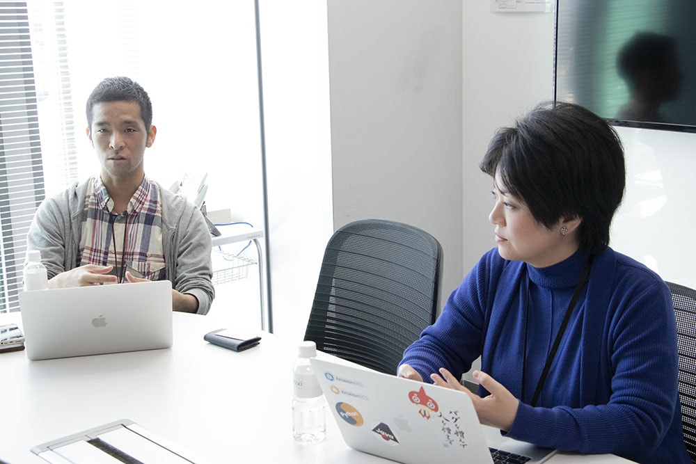 株式会社ミクシィ 中尾様と安里様
